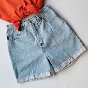 Vintage Route 66 Denim High Waist Shorts Size 11/12 Relaxed Fit Stonewashed Mom